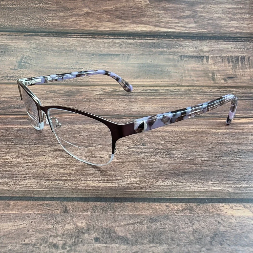 Kate Spade Marnie B3V Eyeglasses Burgundy Marbled Lilac Cat Eye Frames 53-15-135